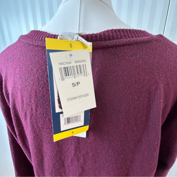 NWT Lucky 🍀 Brand burgundy soft v-neck sweater Size S - Picture 7 of 14